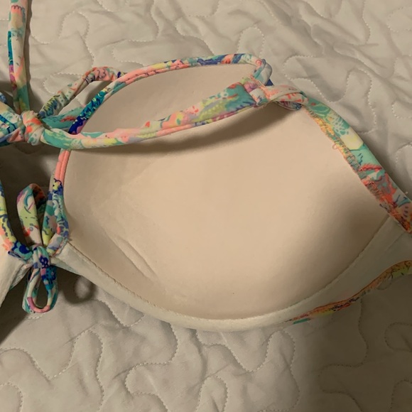 Victoria’s Secret neon push-up bikini top 34DD - Picture 3 of 8